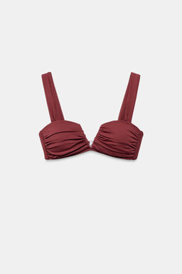 TOP BIKINI PLIEGUES / Marr?n - Zara фото 2