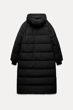 LONG HOODED WATER AND WIND RESISTANT PUFFER JACKET - Zara фото 4