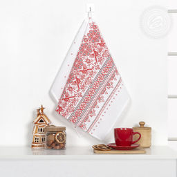 Полотенце кухонное из рогожки "Вышивка русская" 50х70/1 шт. - 50*70 Полотенца из рогожки