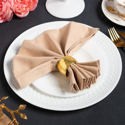 Набор салфеток с декоративными кольцами «Этель» Beige pleasure, 40×40 см - 4 шт., 100% хлопок, саржа 190 г/м²