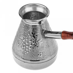 Турка медная 300мл "Виноград", д8,5см, h10см, s0,8мм, деревянная ручка (Россия)