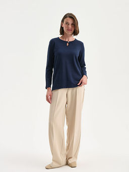 Bisiklet Yaka Kad?n Triko Kazak