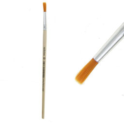 Цена за 10 шт. Кисть нейлон № 10, круглая, ручка дерево (международный размер