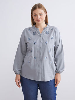 F?rf?rl? Ka??k Yaka ?i?ekli Kad?n G?mlek