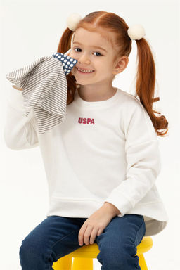 U. S. Polo Assn Толстовка с круглым вырезом Kids Ecru Basic - U.s. polo assn фото 5