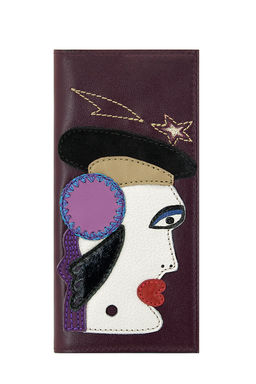 Кошелек с аппликацией ДС-5-277 бордовый