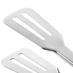 Щипцы кулинарные из нержавеющей стали Лопатки 24х1,7х5см, плоские с прорезями (Китай) - Домашняя мода фото 2