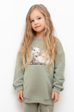 CROCKID, Джемпер. Цвет: оливковый хаки к437