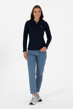 Kad_n Lacivert Basic Polo Yaka Sweatsh_rt Sepette S_rpriz _ndirim - U.s. polo assn фото 4