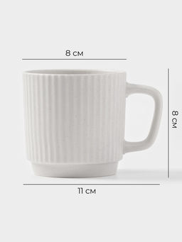 Кружки Magistro Jarwah Lausanne, 240 мл, 7.8×8 см, 2 шт., фарфор, белые