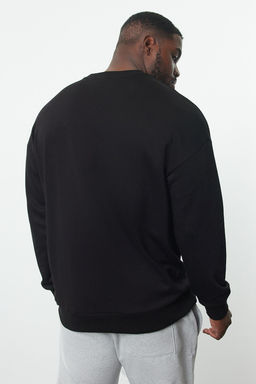 TRENDYOL MAN Gri Oversize/Genis Kesim Yaz? Bask?l? Buyuk Beden Sweatshirt TMNAW25AO00026 - Trendyolmilla фото 14