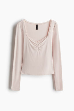 Top de canale con ribete de encaje - H&m фото 5