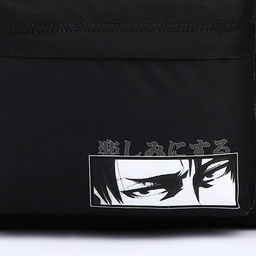 Рюкзак текстильный Аниме, с карманом, 29х12х40, чёрный - Nazamok фото 6