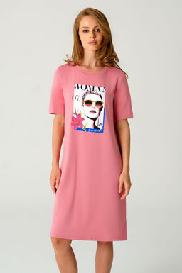 Арт. 8608 Туника женская 42-50 (5 шт) Цвет:коралловый - Калинка фото 13