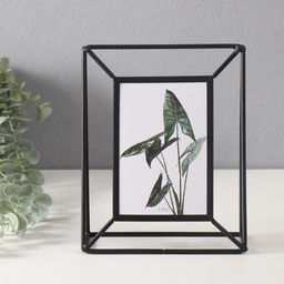 Фоторамка для фото 10×15 см «Лофт. Пространство», металл, чёрная, 22×17.3×6.5 см