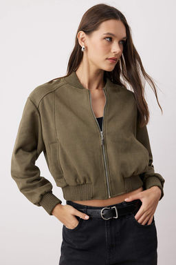 Haki Regular Kal?p Suet Bomber Ceket Mont TWOAW26CE00077