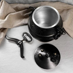 Казан (скороварка) 12,0 л Афганский, черный с боковыми ручками