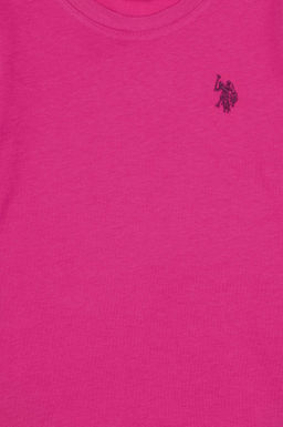 K_z _ocuk Pembe Bisiklet Yaka Basic Sweatshirt Sepette S_rpriz _ndirim - U.s. polo assn фото 3