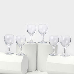 Набор бокалов для вина Paşabahçe Bistro, 175 мл, h=13 см, 6 шт., стекло, прозрачный