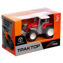 Трактор металлический Фермер, цвет красный - Автоград фото 4