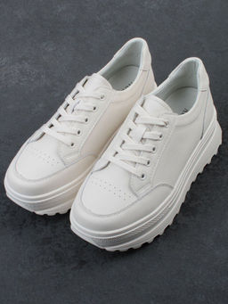 03-YC282-2 BEIGE Кроссовки женские (натуральная кожа) - Фабричный китай фото 7