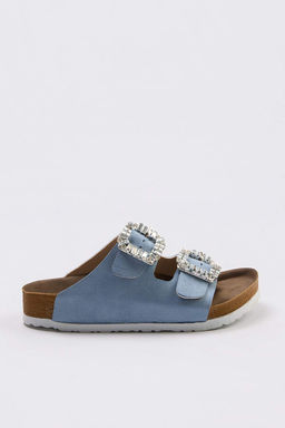 Trendyol Shoes Vizon Tas Aksesuar Detayl? Cift Tokal? Kad?n Terlik TAKSS24TE00002 - Trendyolmilla фото 21