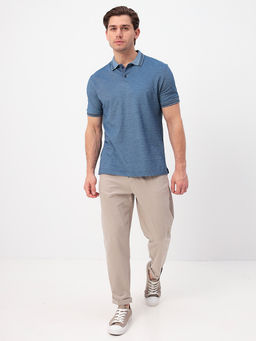 Джемпер мужской с воротником поло короткий рукав GREG G144V-PH4-OZ2 (голубой) фото 2