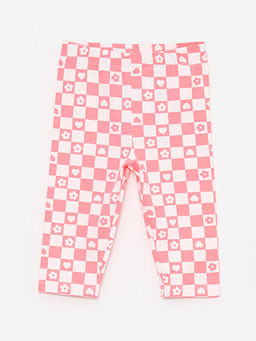 Beli Lastikli Bask?l? 3/4 Boy K?z Bebek Tayt