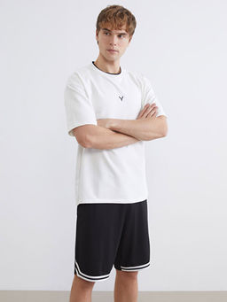 Oversize Bisiklet Yaka Spor Erkek Ti??rt