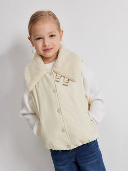 ACOOLA / Жилет (утепленный) детский для девочек Affogato бежевый