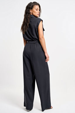 Комбинезон с брюками деловой офисный черный