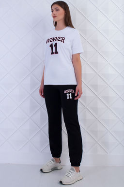 Арт. 21364 Костюм с брюками женский 42-50 (5 шт) Цвет:верх- белый, низ- черный - Калинка фото 12