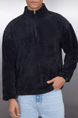TRENDYOL MAN Bej Regular/Normal Kesim Stoperli Kal?n Polar/Pelus Sweatshirt TMNAW22SW0618 - Trendyolmilla фото 3