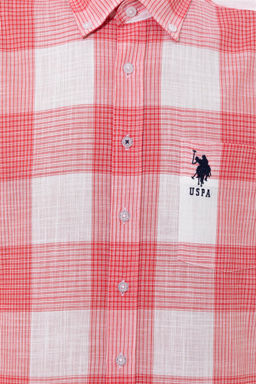 Мужская красная рубашка с коротким рукавом - U.s. polo assn фото 12