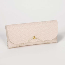 Футляр для очков на резинке, салфетка, цвет бежевый