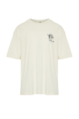 TRENDYOL MAN Lacivert Oversize/Genis Kesim Uzak Dogu Bask?l? K?sa Kol %100 Pamuklu T-Shirt TMNSS23TS00170 - Trendyolmilla фото 37