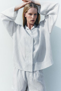 STRIPED OVERSIZE SHIRT - Zara фото 4