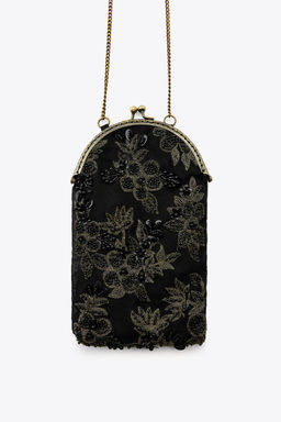 EMBROIDERED FLORAL BEADED BAG - Zara фото 4