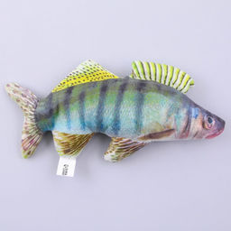 Игрушка для кошек с мятой Судак из текстиля, 20 см