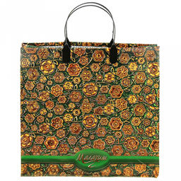 Пакет подарочный мягкий пластик с пластиковой ручкой 30х30см Малахит, 150 мкм, ламинированный (Россия) - Домашняя мода фото 2