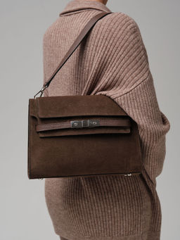 Замшевая сумка Rachel DBR 31361 кофе  фото 3