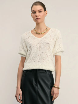 Ажурный джемпер с коротким рукавом / Zarina