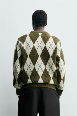 DIAMOND JACQUARD SWEATER - Zara фото 3