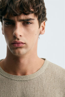 OPENWORK TEXTURED T-SHIRT - Zara фото 6