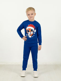 Пижама детская синяя тигренок