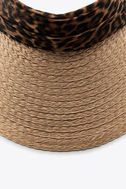 BRAIDED VISOR WITH ANIMAL PRINT SCARF - Zara фото 5