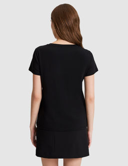 Siyah Regular Fit Basic Ti__rt