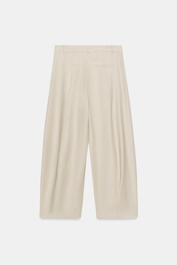 PANTAL?N BALLOON MEZCLA LANA ZW COLLECTION / Beige
