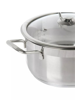 Кастрюля 4л из нержавеющей стали со стекл. кр., 22х11см (R-40) /Rashel/  фото 4