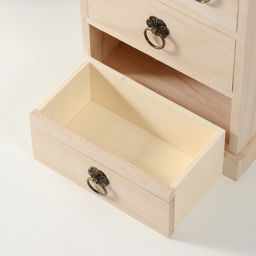 Шкатулка для росписи дерево «Комод 4 ящика», для творчества, декора, 22×15×8.2 см